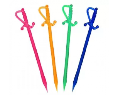 Пика для канапе 7см Меч микс 4 цвета 250шт*35 уп купить в Уфе в Упакофф