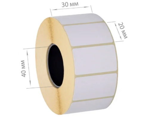 Термоэтикетка 30*20 1800 этикеток (кор72шт) купить в Уфе в Упакофф