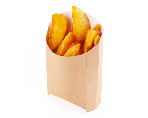 Упаковка для картофеля ФРИ Eco Fry M 50*105*110 (уп50/1200кор) крафт купить в Уфе в Упакофф