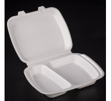 Ланч-бокс ЛСП 24206-2 247*208*63 2 секц белый облегченный 2 замка СибПол (уп130)