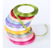 Лента атласная 6мм 27м в ассортименте