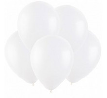 Шар латексный 12"/30см пастель белые ВЕСЕЛУХА (уп 100шт)