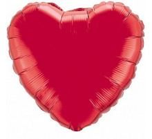 Шар фольгированный 18"/46см Сердце красный 