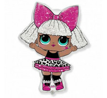 Шар фольгированный 14"/36см Кукла ЛОЛ дива 