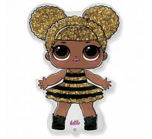 Шар фольгированный 14"/36см Кукла ЛОЛ квин би 