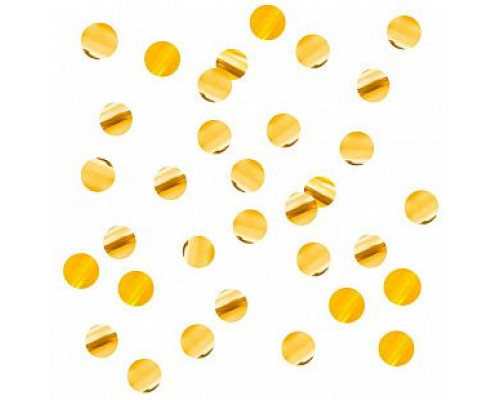 Конфетти Круги золотые фольгированные 10мм (1гр) ВЕСЕЛУХА купить в Уфе в Упакофф