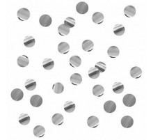 Конфетти Круги серебро фольгированные 10мм (1гр) ВЕСЕЛУХА