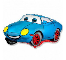 Шар фольгированный 14"/36см Гонщик синий мини