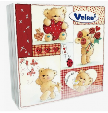 Салфетки бумажные 33*33см Краски праздника 2-сл 20шт/15 уп 