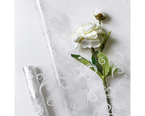 Пленка 70см*9м 40мкм Завитки белая купить в Уфе в Упакофф Пленка 70см*9м 40мкм Завитки белая купить в Уфе в Упакофф