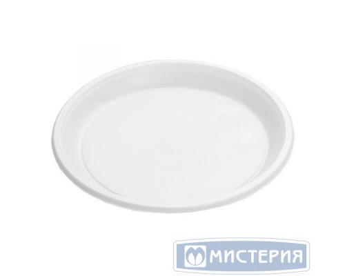 Тарелка пластиковая 205мм Мистерия белая 100шт (уп1200) купить в Уфе в Упакофф