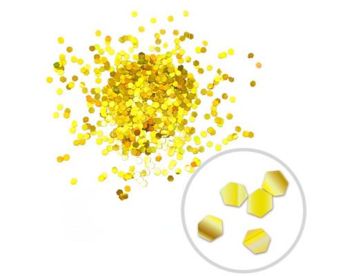 Глиттер Блестки Микс лазерный золотой 2,5мм,1мм в граммах (1гр)  ВЕСЕЛУХА купить в Уфе в Упакофф