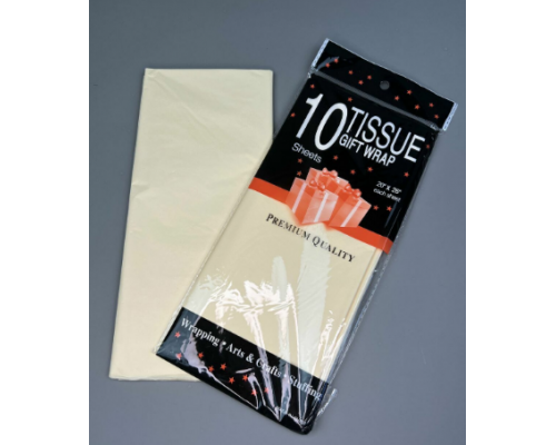 Бумага тишью 50*66см айвори 10шт купить в Уфе в Упакофф