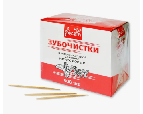 Зубочистки 500шт в индивидуальной упаковке ментол купить в Уфе в Упакофф