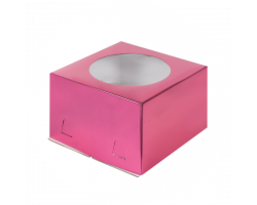 Коробка для торта 300*300*190мм с окном цветная в ассортименте купить в Уфе в Упакофф