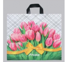 Пакет ПЭ с петлевой ручкой 44*44 70мкм В АССОРТИМЕНТЕ