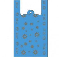 Майка ПНД 36+15*60 15мкм ЗВЕЗДЫ голубая 100шт (уп1500)