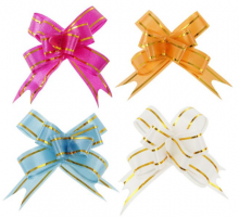 Бант-бабочка 1,8см/d-10см цвет в ассортименте  (уп 10шт)