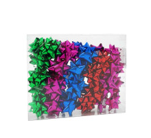 Бант-звезда 6,3см Ассорти классика (уп 40шт) ВЕСЕЛУХА