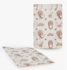 Пакет бумажный 175*110*50 Ж с печатью Картошка фри (100/3500)