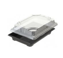 Контейнер для суши ДНО+КРЫШКА УК-703 190*136*30 черный (уп356)