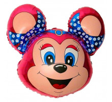 Шар фольгированный 14"/36см Бабси-маус фуксия мини FLEX METAL S. L.