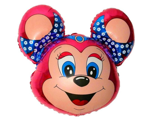 Шар фольгированный 14"/36см Бабси-маус фуксия мини FLEX METAL S. L.