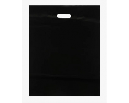 Пакет с вырубной ручкой 44*57 80мкм Орел черный (вторсырье)