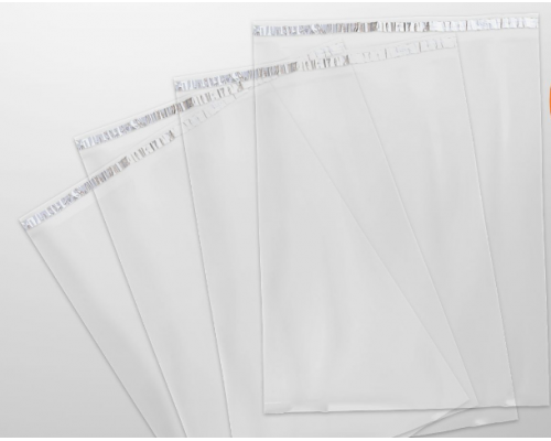 Пакет курьерский прозрачный 100*150+50мм без кармана