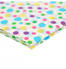 Бумага тишью 50*66см Цветные точки 10шт