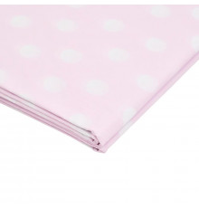 Бумага тишью 50*66см Розовая в белый горох 10шт