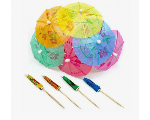 Пика для канапе 10см Зонтик дерево 300шт