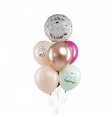 Набор шаров Котики С днем рождения! 7в1 ТМ ВЕСЕЛУХА