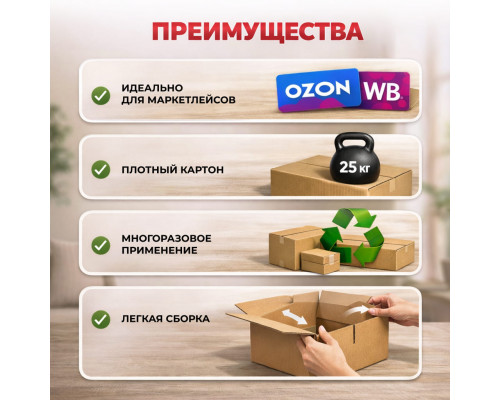 Коробка картонная 600*400*400 Т22 ТУ-961 от 20 штук