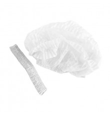Шапочка Шарлотта белая,голубая неткан материал (уп 100 шт)