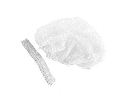 Шапочка Шарлотта белая,голубая неткан материал (уп 100 шт)