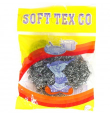 Губка для посуды металлическая на блистере SOFT TEX 12