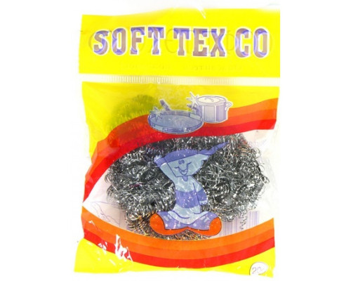 Губка для посуды металлическая на блистере SOFT TEX 12