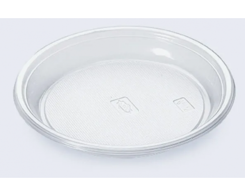 Тарелка пластиковая 205мм прозрачная (50/2000)
