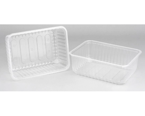 Контейнер У-Ю жест 2000мл ДНО+КРЫШКА 186*132*98 (100/500)