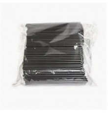 Трубочки для коктейля 250шт L-210 d-5 гофрированные черные