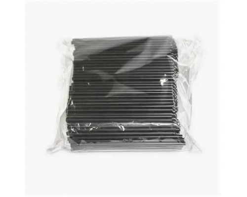 Трубочки для коктейля 250шт L-210 d-5 гофрированные черные