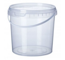 Ведро пищевое 1л с крышкой D-130мм прозрачное (уп 120)