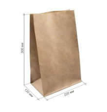 Пакет бумажный с квадр.дном 300 / 290*220*120 крафт М (1000)