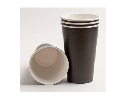 Стакан бумажный 450мл D90 черный