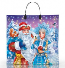 Пакет с пласт. ручкой ПВД 36*36 90мкм НГ в ассортименте (уп100)