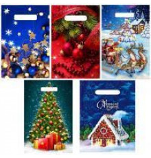 Пакет с вырубной ручкой 20*30 30мкм НГ В АССОРТИМЕНТЕ (100/2000)