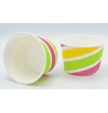 Креманка бумажная 250мл 93мм ДНО Полоски (50/800шт)