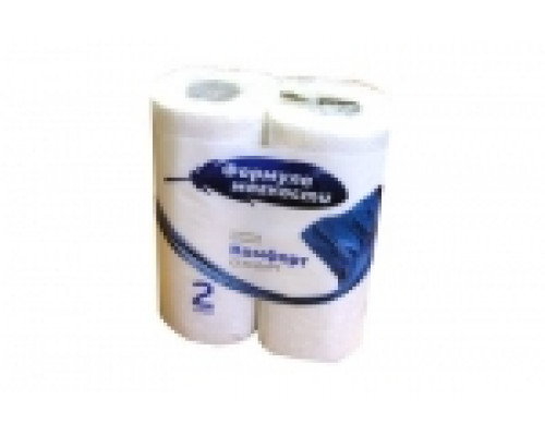 Бумага туалетная Формула мягкости Комфорт 2-х слойная (уп 4 рул)