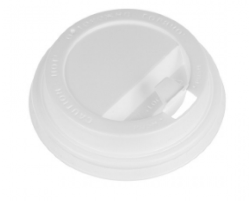 Крышка для стакана бум белая TLS-80 с закр питейником 100/1000